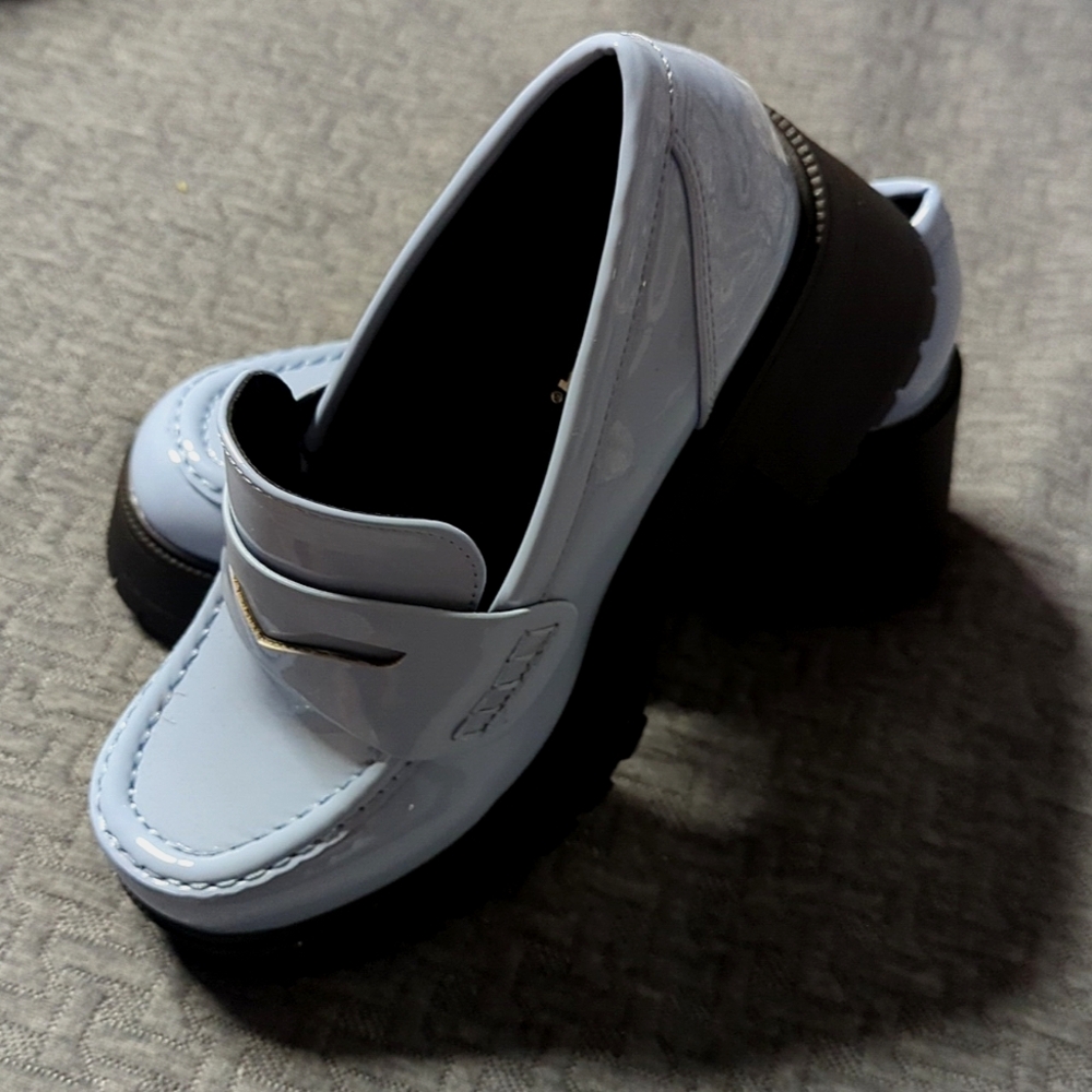 Soda "Amp" Round Toe Slip-On Platform Lug Sole Penny Loafers